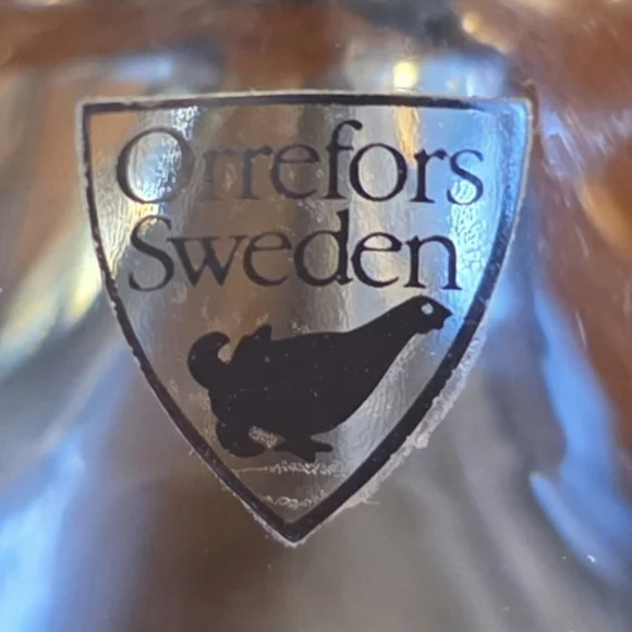 ORREFORS (Sweden) Pair Of Crystal Starfish Candle Holders. - Picture 4 of 4